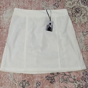 Sincerely Jules White Corduroy Elastic Back Mini Skirt - Size M